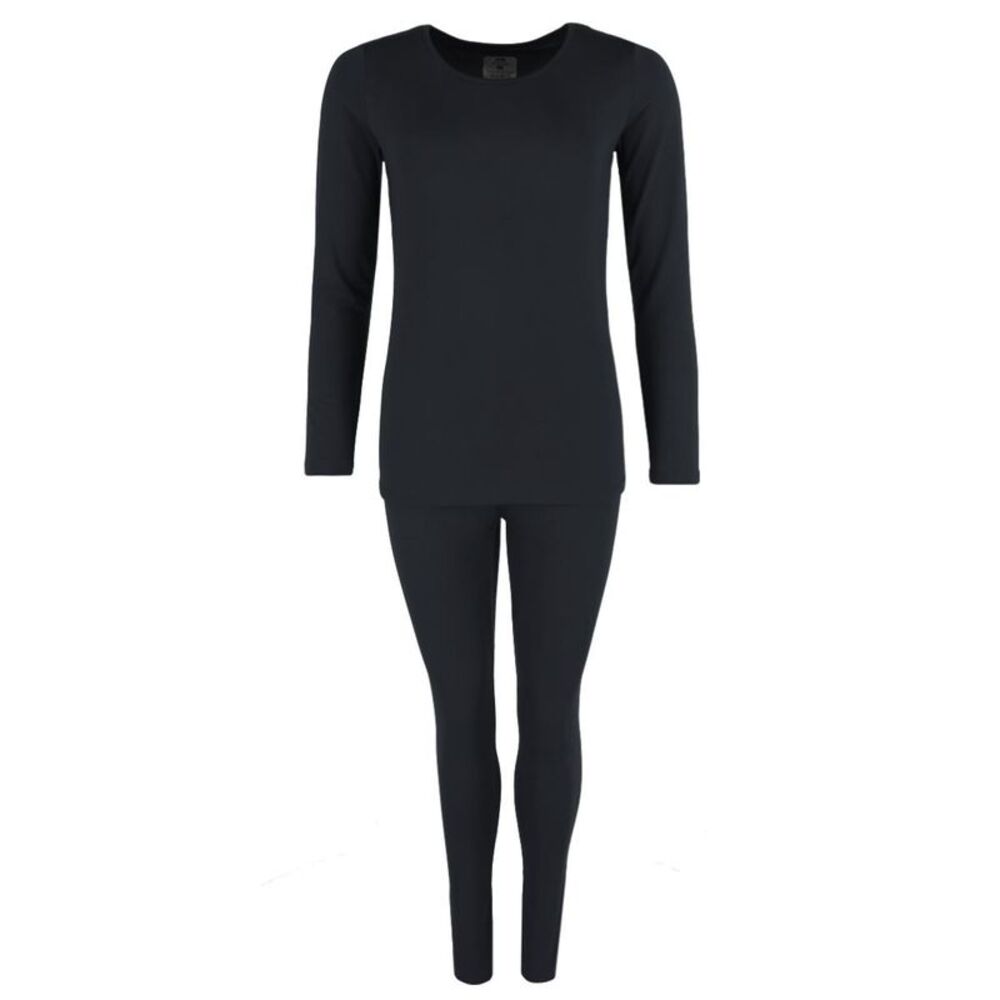 CTM Women's Thermal Underwear Long Sleeve and Pant Set